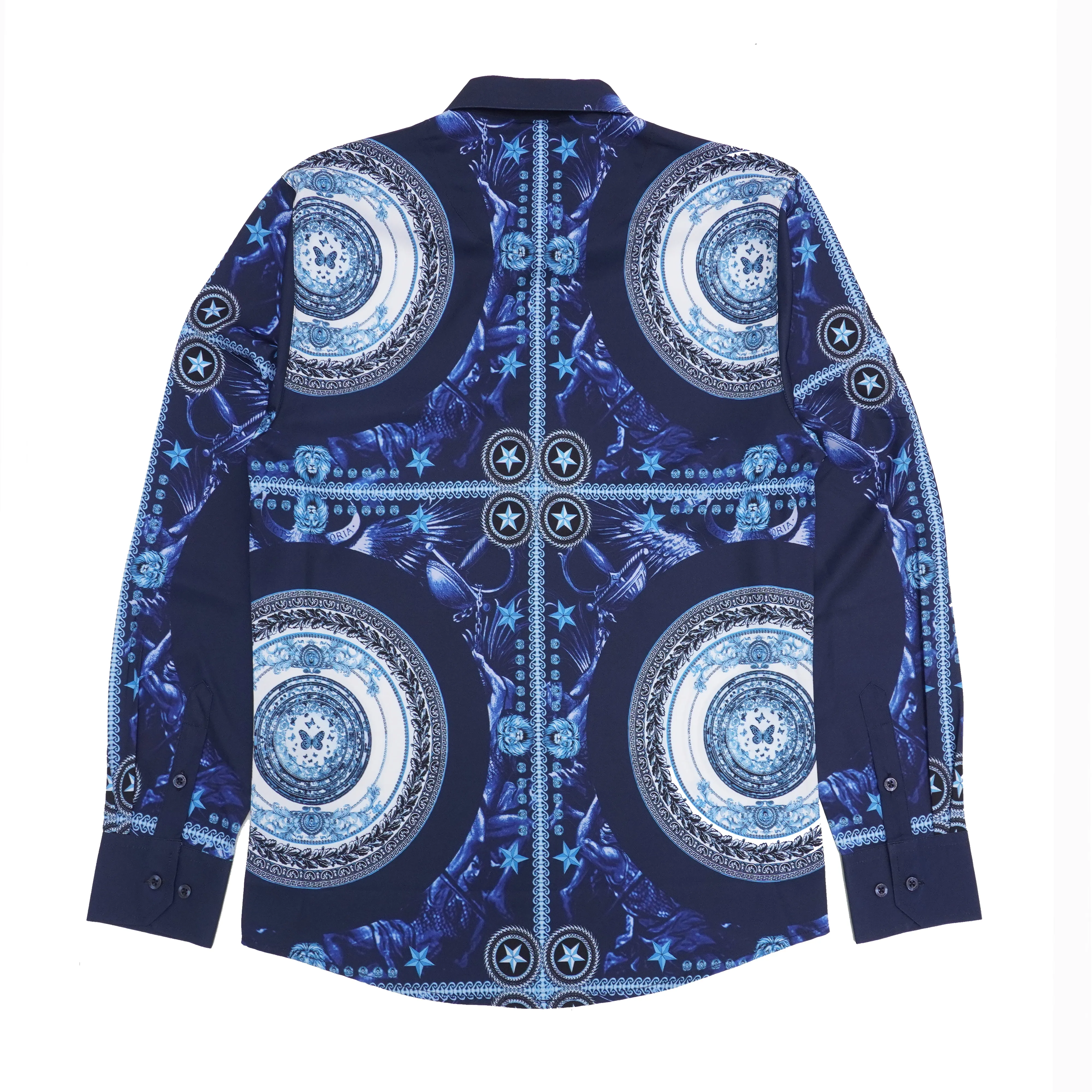 M1831 Barbato Printed Shirt - Navy