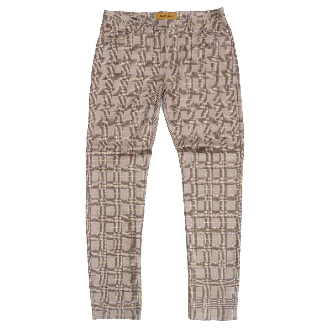 M1931 Vercelli Plaid Suede Pants - Khaki