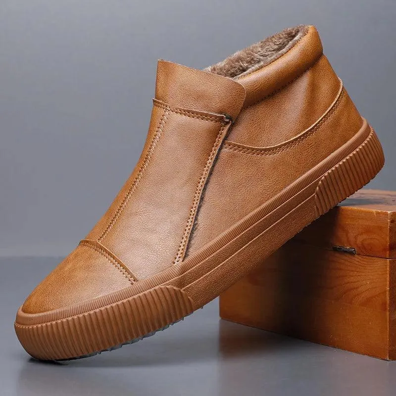 Men's Casual Shoes - Warm Ankle Boots Loafers - 21340 Design