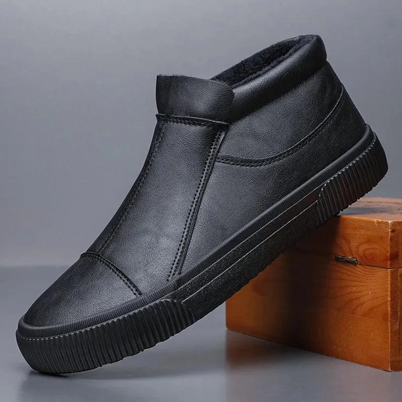 Men's Casual Shoes - Warm Ankle Boots Loafers - 21340 Design