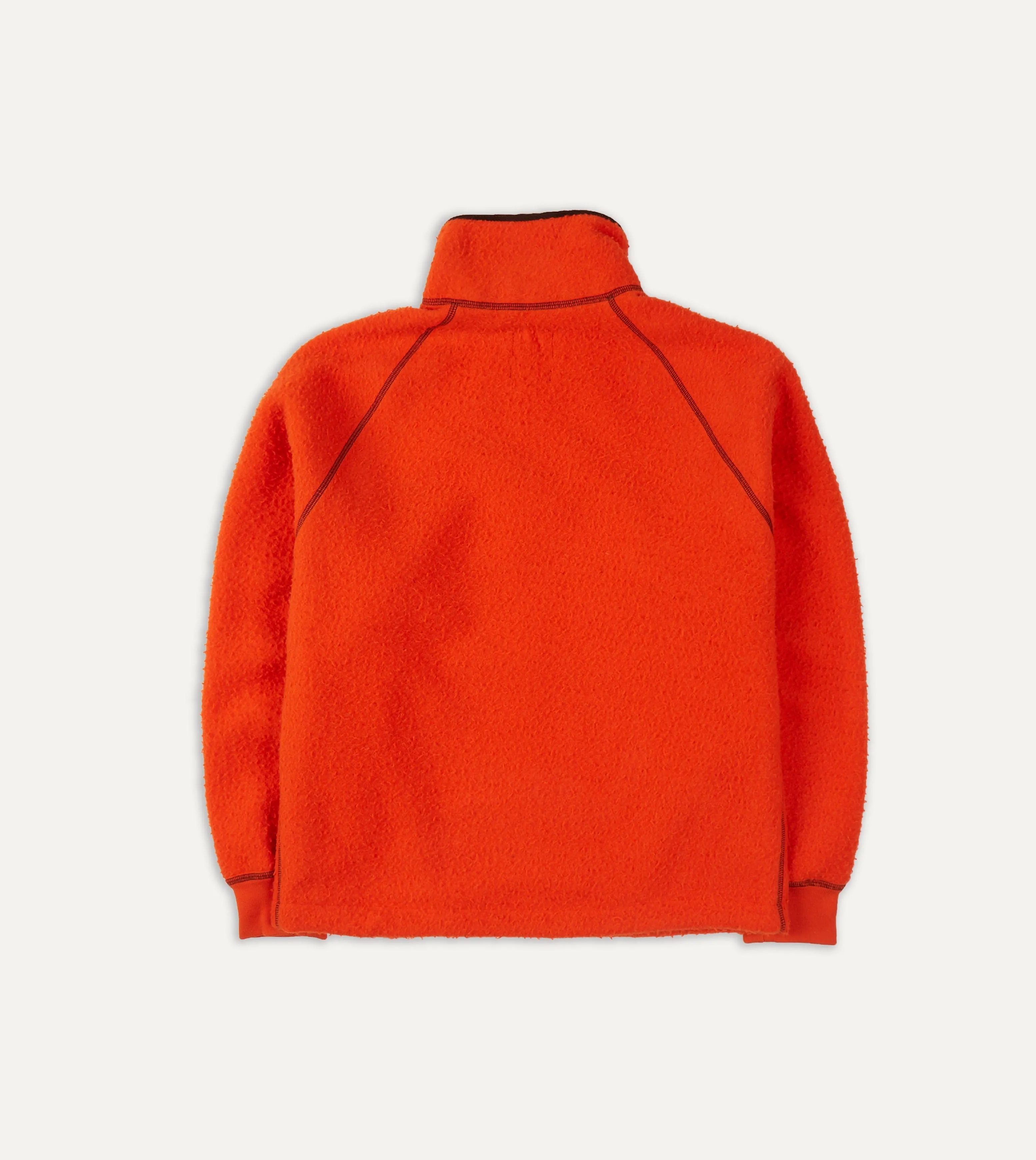 Orange Casentino Wool Half-Zip Pullover Fleece