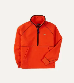 Orange Casentino Wool Half-Zip Pullover Fleece