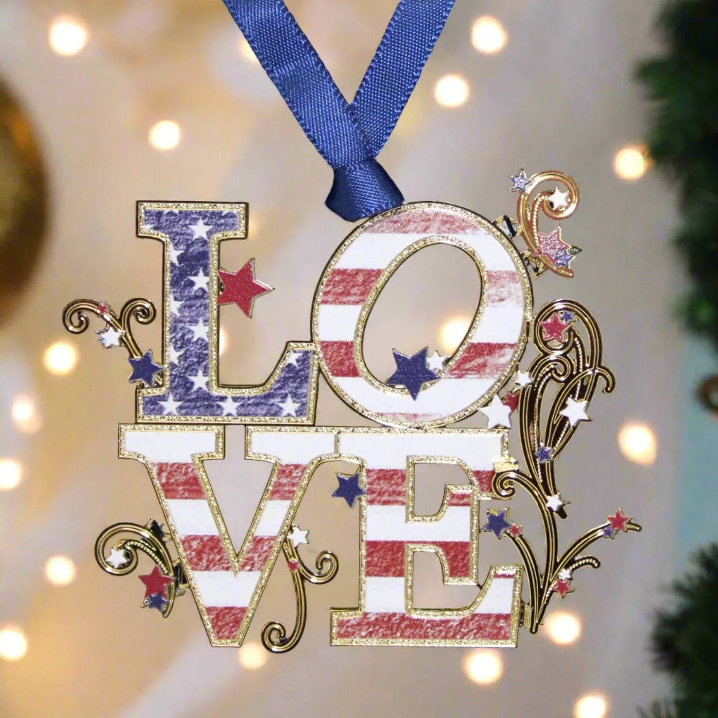 Patriotic LOVE Ornament