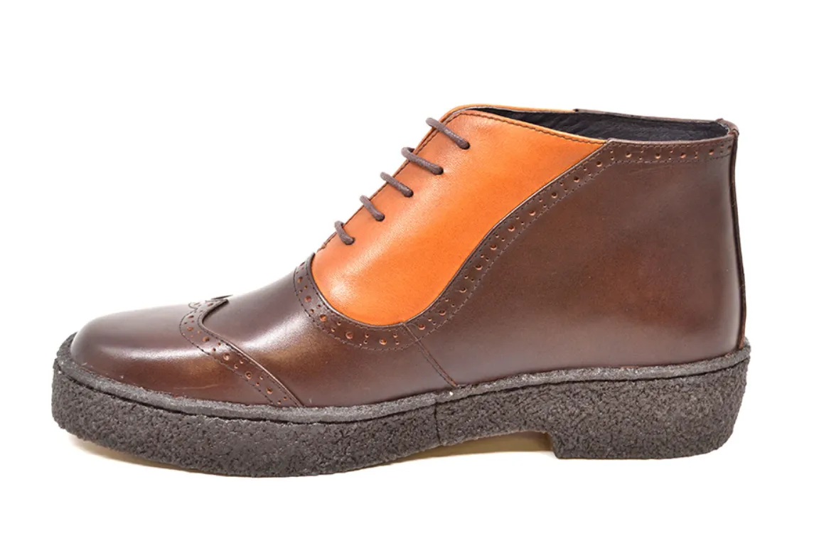 Playboy Wingtips Tan & Brown Leather