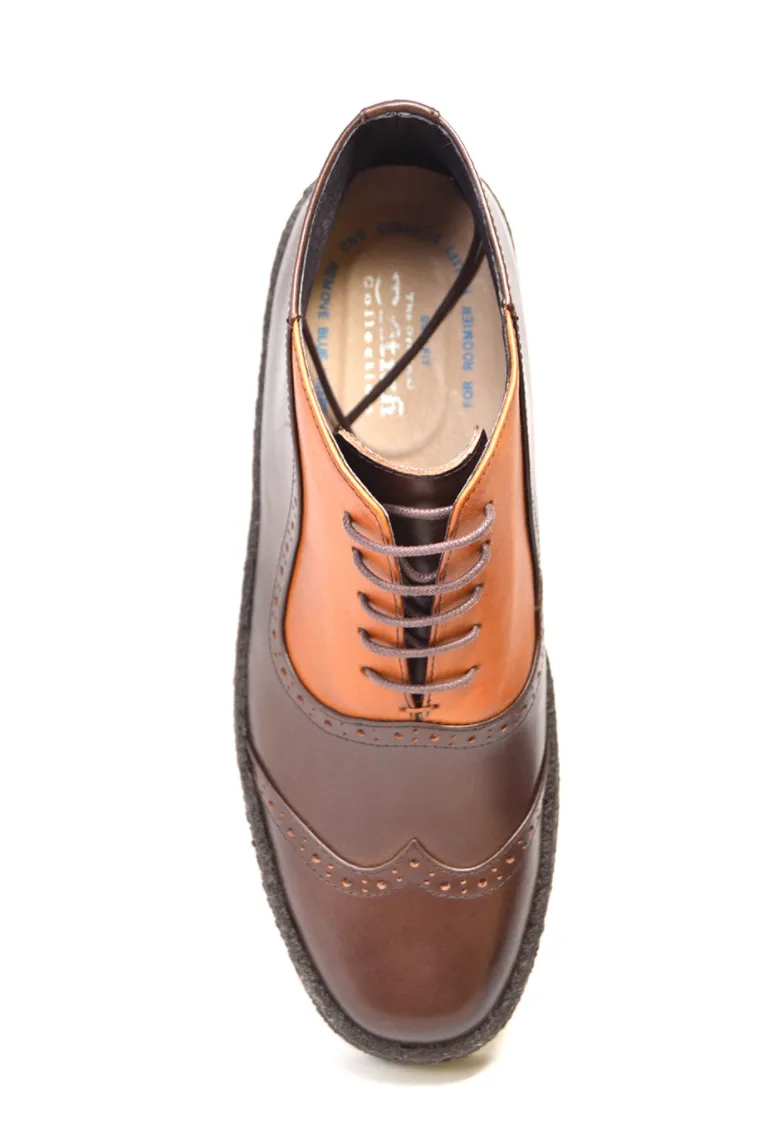 Playboy Wingtips Tan & Brown Leather