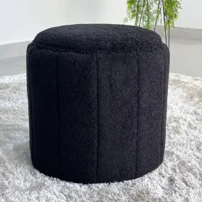 Pumpkin Black Ottoman Terry Fabric