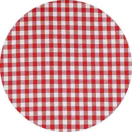 Red White Gingham Slim Fit Shirt - Single Cuff