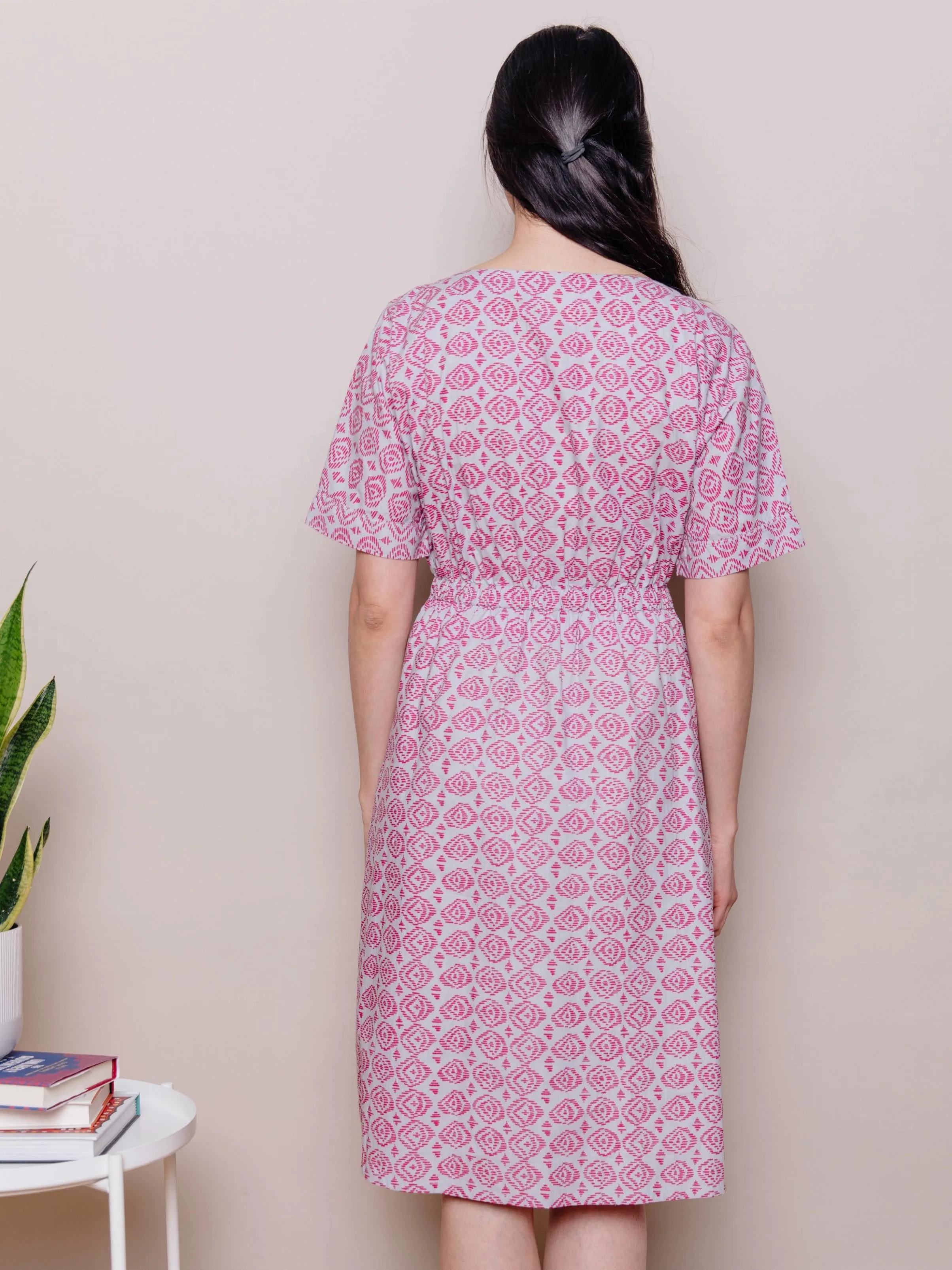 Roo Elastic Waist Dress - Pink Diamond