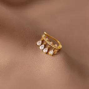 Scintillating Chandelier Huggie Ear Cuff