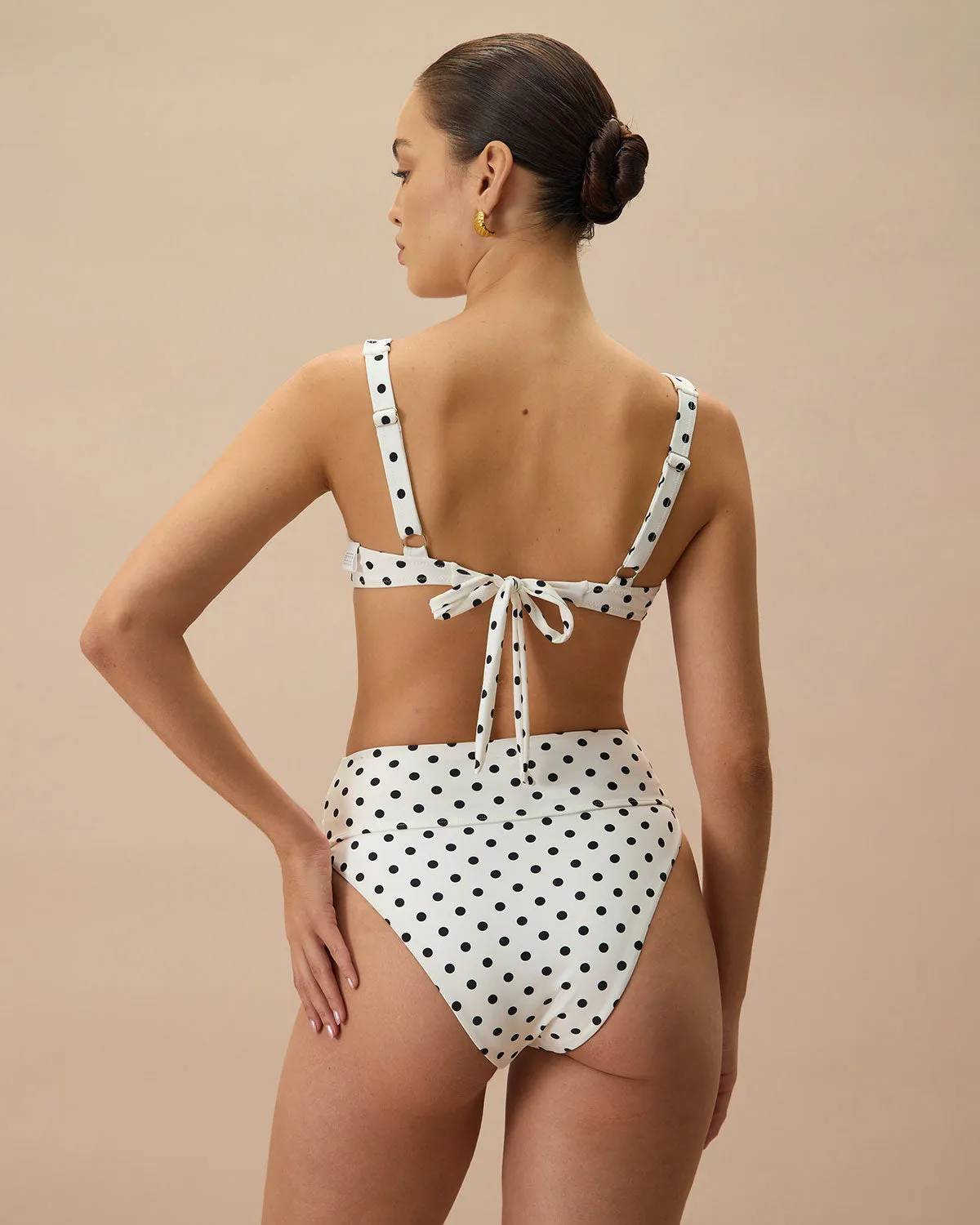 The White Polka Dot Underwire Bikini Top