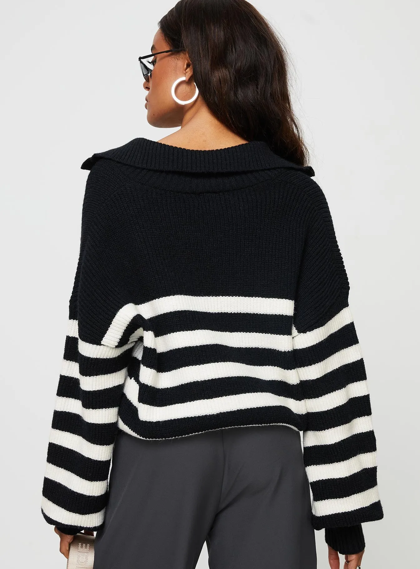 Williamson Stripe Sweater Black / Cream