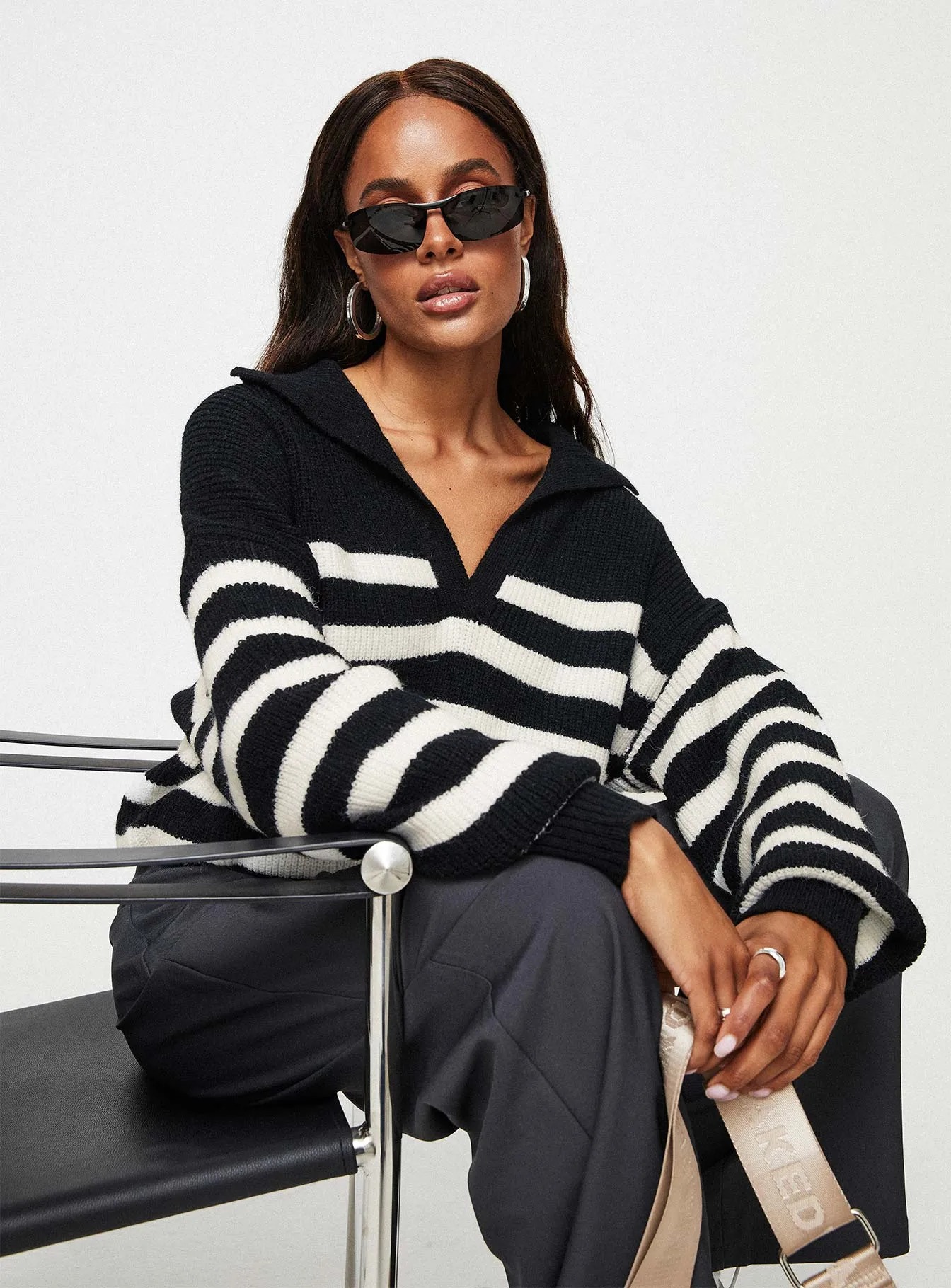 Williamson Stripe Sweater Black / Cream