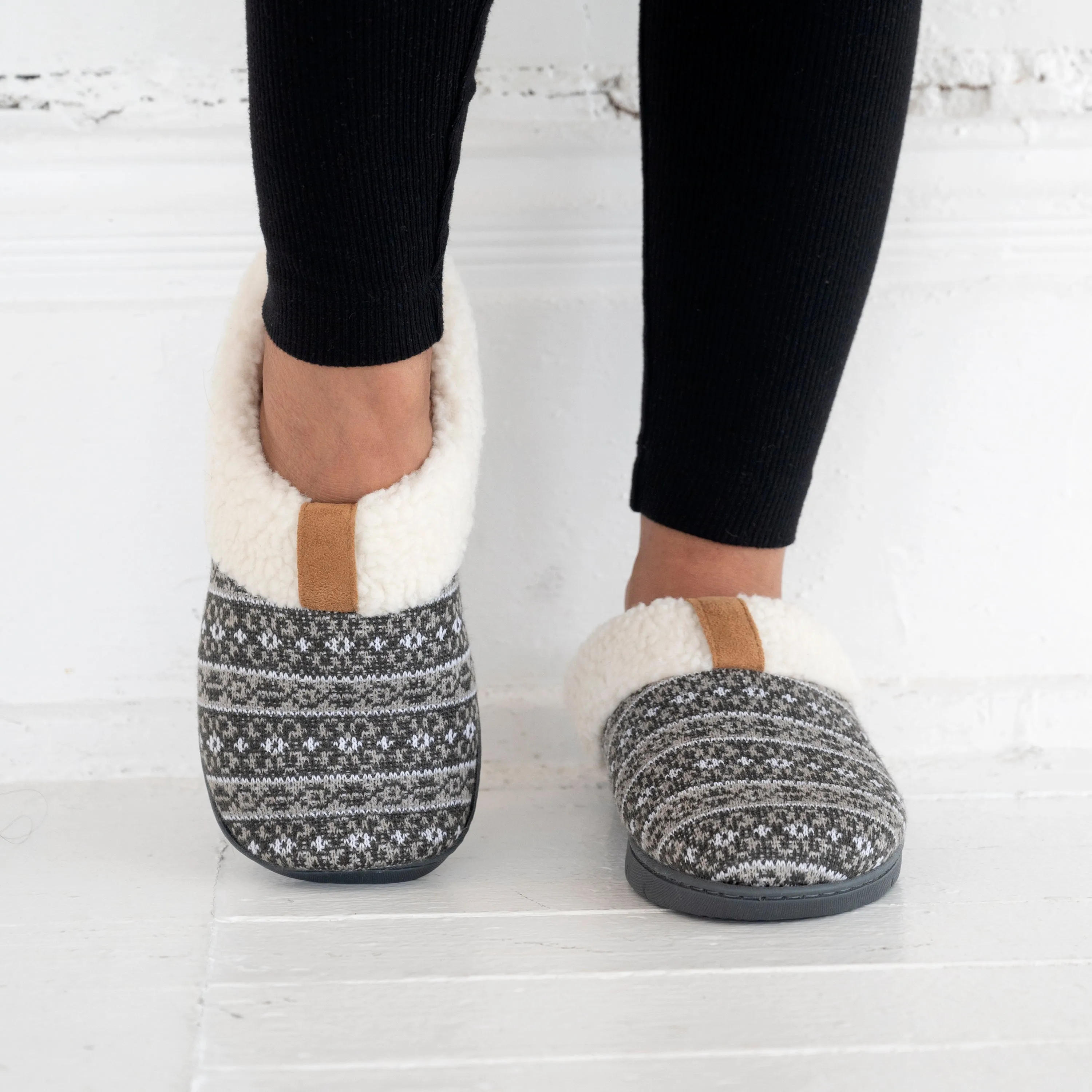 Women's Fairisle Knit Braelyn Clog Slippers