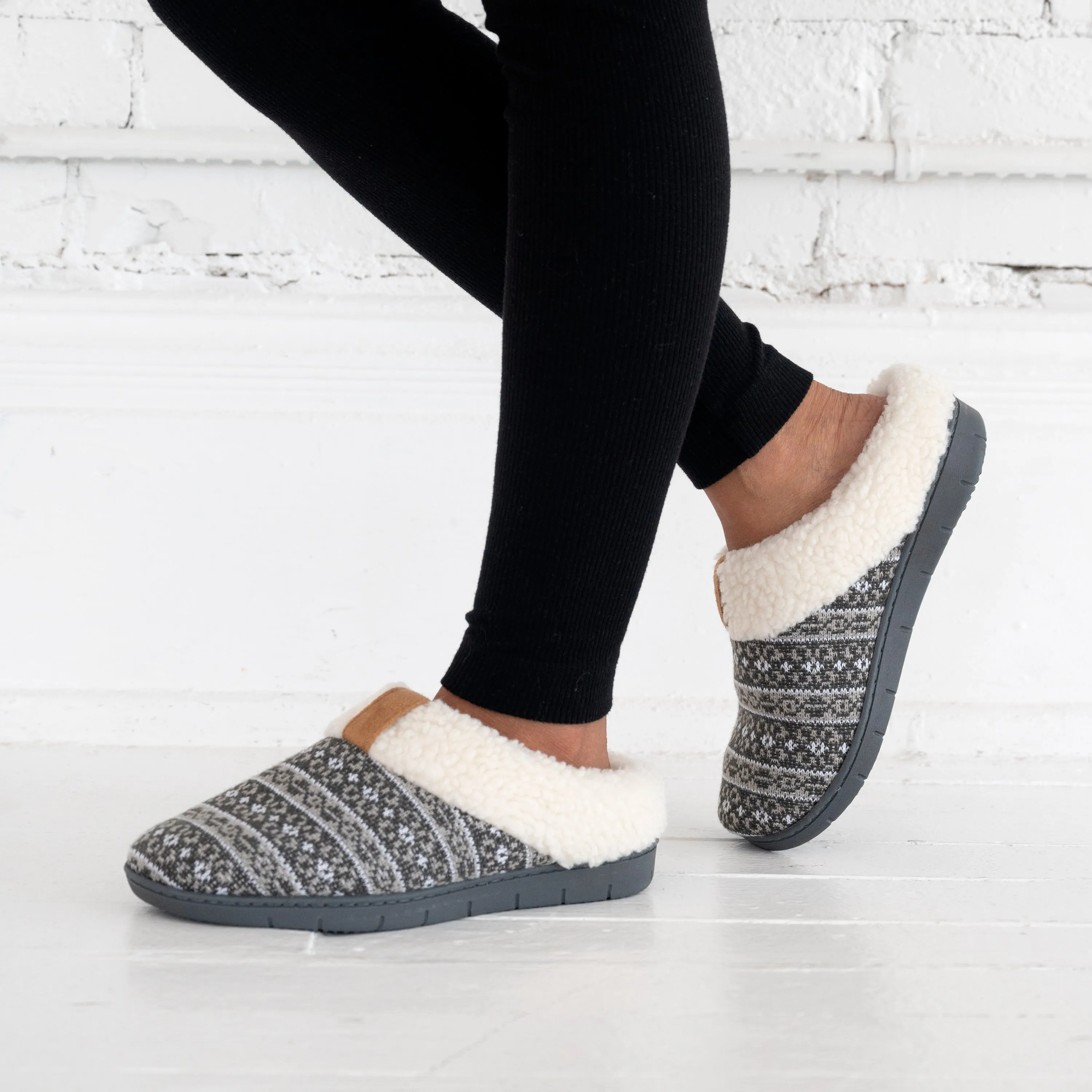 Women's Fairisle Knit Braelyn Clog Slippers