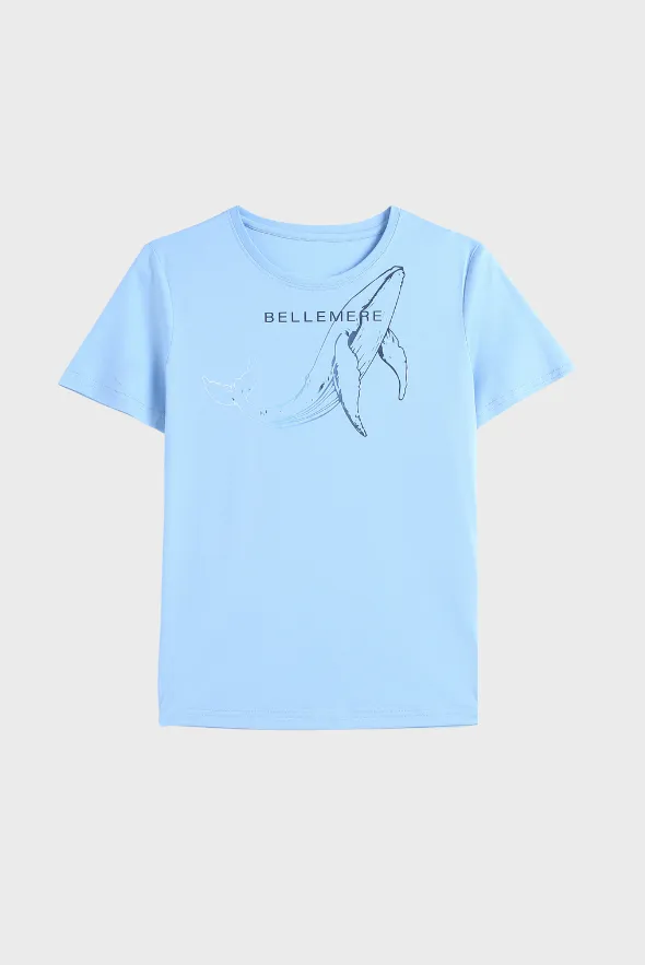 Women’s Whale Graphic Print Crew Neck T-Shirt