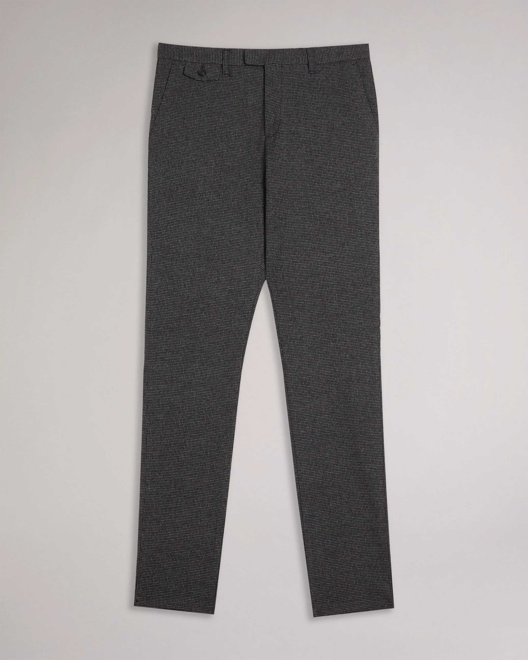 Ziyech Irvine Fit Puppytooth Trousers Grey