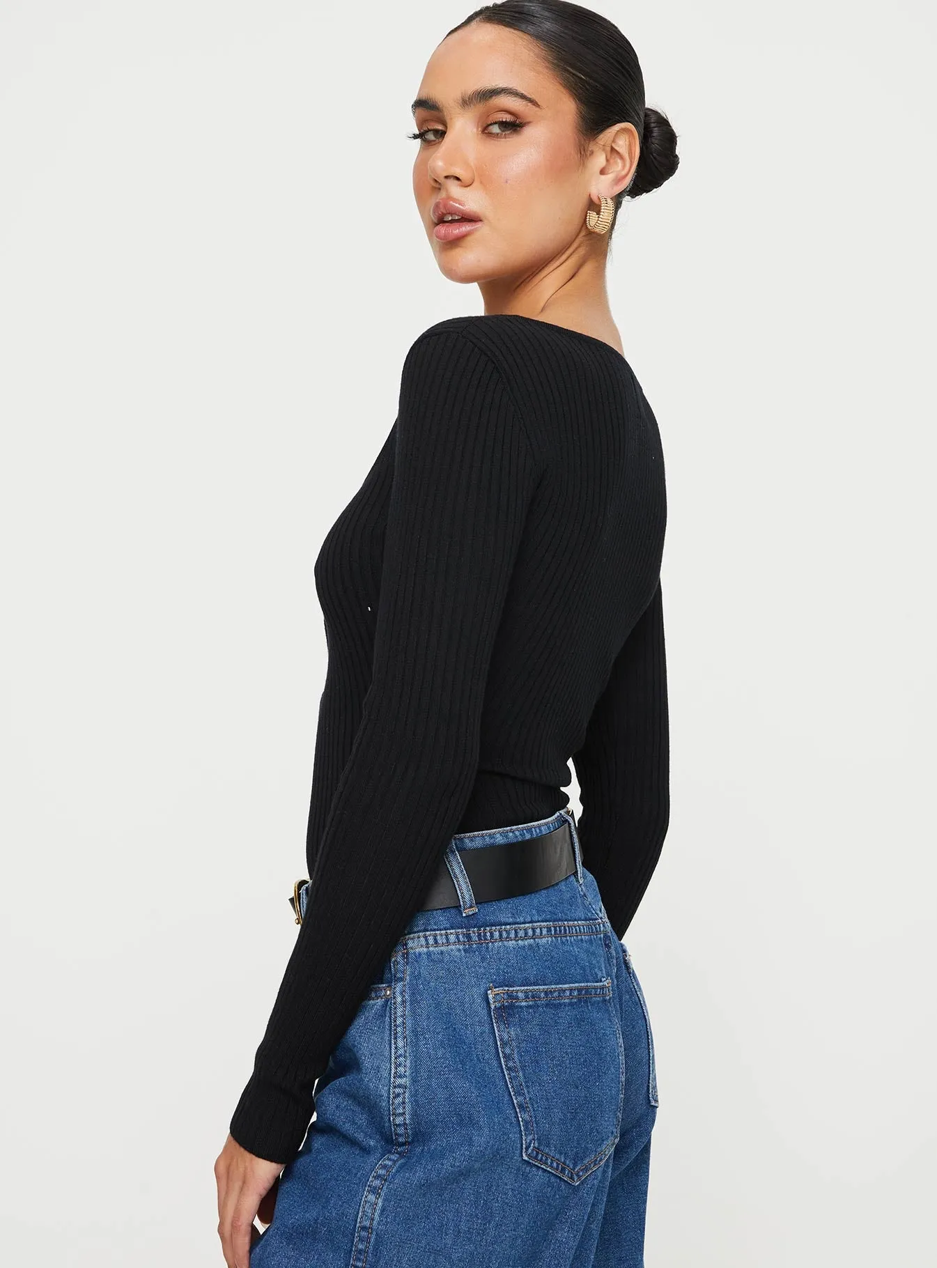 Zuma Long Sleeve Bodysuit Black